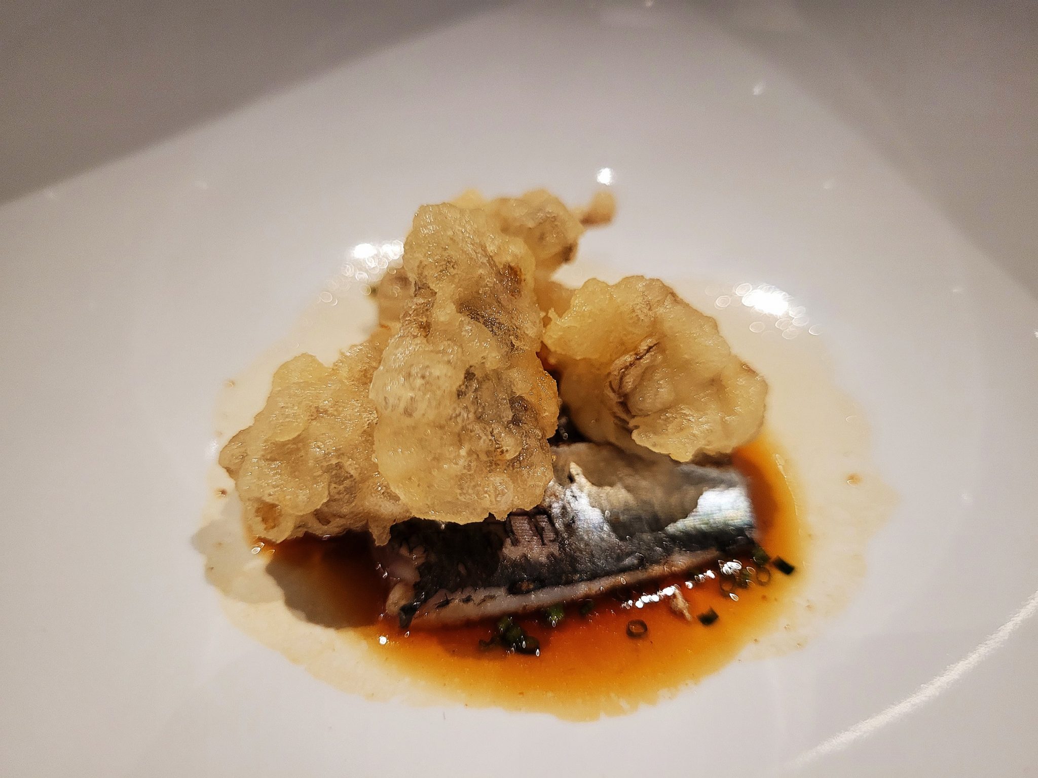 Parrocha, ponzu y angula de monte 