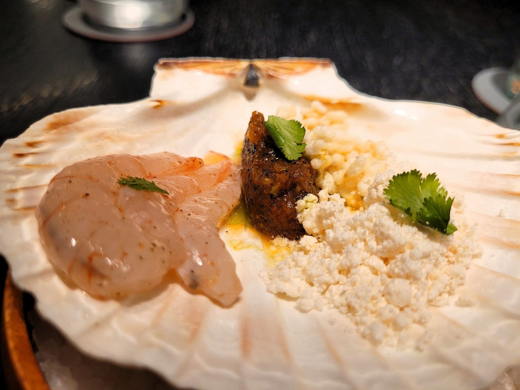 Sashimi de gamba blanca Kuoco